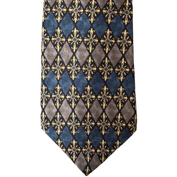 Christian Dior Mens Neck Tie 100% Silk Geometric Luxury Preppy Designer - Picture 6 of 9